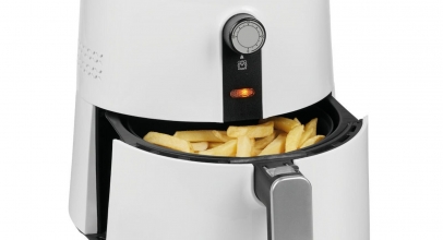 MEDION MD 17769 Heißluft Fritteuse (1300 Watt, 3,6L, Ölfrei, bis zu 200°C) in weiß für 34,99€