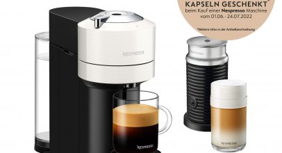DeLonghi ENV120.W Vertuo Next Basic + Nespresso Aeroccino 3 Milchaufschäumer für 59,99€ inkl. Versand!