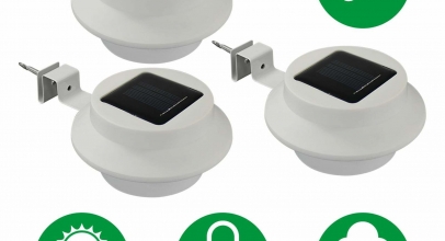 3 Stück Solar-Dachrinnenleuchte LED Aussenlampe Tageslichtsensor für 13,99€ inkl. Versand!