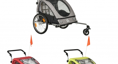 2-in-1 Kinder Fahrradanhänger mit Tasche Metall Oxford für 114,90€ inkl. Versand!