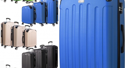 KESSER® 3-tlg. Reisekoffer Set Trolley Hartschale Hartschalenkoffer für 59,80€ inkl. Versand