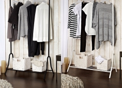 Garderobenständer Kleiderstange Metall schwarz oder weiß für je 19,99€ inkl. Versand