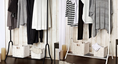 Garderobenständer Kleiderstange Metall schwarz oder weiß für je 19,99€ inkl. Versand