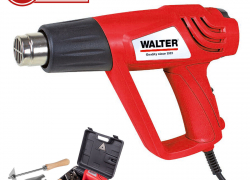 WALTER Heißluftpistole Heißluftfön Heißluftgebläse 2000W, 2 Stufen + Zubehör für 17,99€ inkl. Versand!