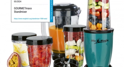 GOURMETmaxx 18 tlg. Standmixer – Smoothie Maker – Blender Edelstahlklingen Mr Magic Ice Universal für 37,90€ inkl. Versand!