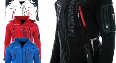 Geographical Norway Herren Übergangs Jacke Softshell Regen Outdoor Frühlingsjacke für 49,90€ inkl. Versand!