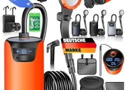 KESSER® Campingdusche Outdoor Dusche mit Akku Pumpe Brause 20L Behälter Halter für 42,33€ inkl. Versand!