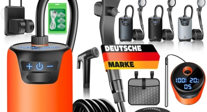 KESSER® Campingdusche Outdoor Dusche mit Akku Pumpe Brause 20L Behälter Halter für 42,33€ inkl. Versand!