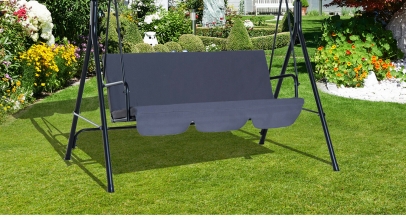 Outsunny Hollywoodschaukel Gartenschaukel 3-Sitzer mit Dach 3 Farben für 69,90€ inkl. Versand