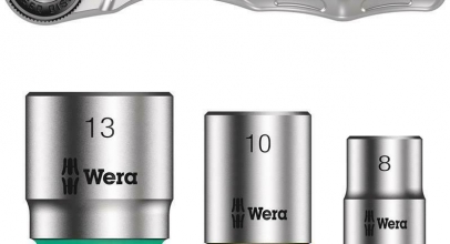 Wera 8008 A Zyklop Mini 3 1/4″ Knarre mit 3 Steckschlüsseleinsätzen 8 10 13 mm für 24,90€ inkl. Versand!