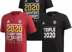 adidas Bayern München Champions League Sieger Triple 2020 T-Shirt für 24,90€ inkl. Versand!