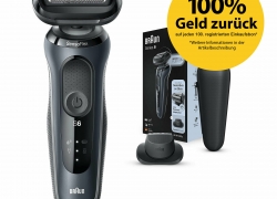 Braun Series 6 – 60-N1200s Akku-Rasierer schwarz/grau EasyClick Wasserfest für 99,-€ inkl. Versand!