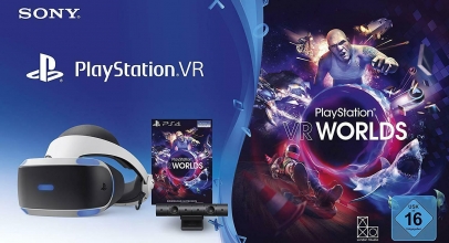PlayStation 4 Virtual Reality + Camera + VR Worlds Voucher [neue PSVR Version] für 222,-€ inkl. Versand!