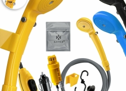 KESSER® Camping Dusche 12V Brause mit Halterung und Aufbewahrungstasche für 13,32€ inkl. Versand!