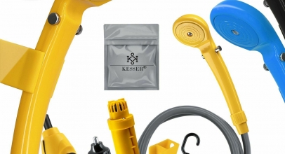 KESSER® Camping Dusche 12V Brause mit Halterung und Aufbewahrungstasche für 13,32€ inkl. Versand!