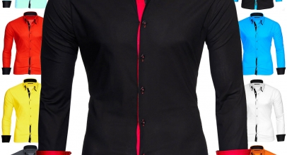 Reslad Herren-Hemd bügelleicht Freizeit- Business-Hemd Slim Fit für 21,11€ inkl. Versand