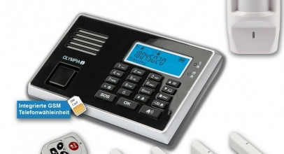 Olympia Protect 9061 Alarmanlage GSM Set Bewegungsmelder 4x Tür Fenster/Kontakte für 69,95€ inkl. Versand