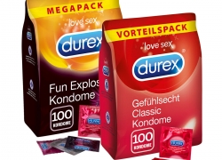 Durex Kondome Gefühlsecht oder Fun Explosion (100 Stück) für 36,99€