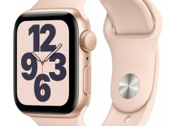 Apple Watch SE Aluminium (40mm) GPS mit Sportarmband gold/sandrosa  für 269,90€ inkl. Versand!