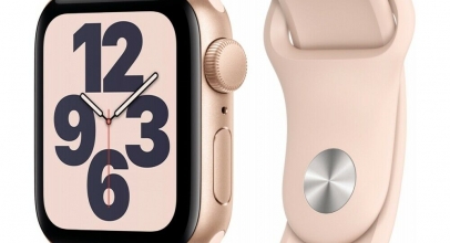 Apple Watch SE Aluminium (40mm) GPS mit Sportarmband gold/sandrosa  für 269,90€ inkl. Versand!