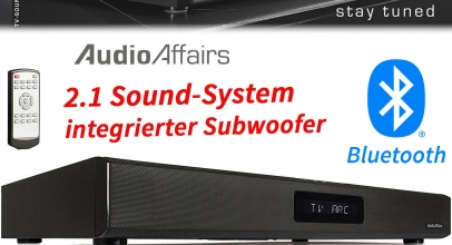 AudioAffairs Bluetooth Tisch Soundbar Subwoofer TV Heimkino System Lautsprecher für 59,99€ inkl. Versand!