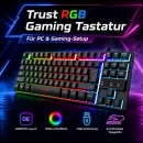 Trust Gaming Tastatur RGB LED Beleuchtung USB QWERTZ DE-Layout Keyboard – Hervorragend – Refurbished für 9,99€ inkl. Versand!