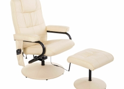 Massagesessel + Hocker Relaxsessel mit Wärmefunktion creme für 129,99€ inkl. Versand!