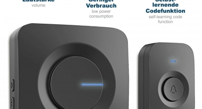 EAXUS® LED Türklingel Funkklingel 52 Melodien wasserdicht kabellos 200m für 14,99€ inkl. Versand!