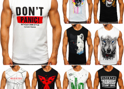 Bolf Herren Tanktop T-Shirt Tee Muskelshirt Mix mit Aufdruck für 10,95€ inkl. Versand!