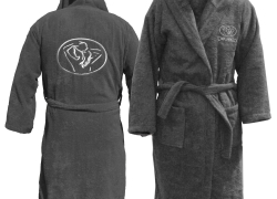 Dewello Bademantel Kapuzen-Bademantel Baumwolle Frottee Unisex Grau für 18,99€ inkl. Versand!
