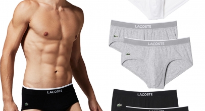 LACOSTE (2er-Pack) Herren Slip (S, M, L, XL) für 15,96€