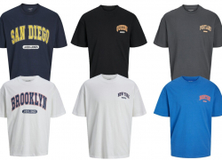 Jack & Jones Herren T-Shirt “BRADLEY” schwarz weiß blau grau M L XL XXL für 12,95€ inkl. Versand