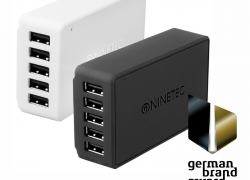 NINETEC 40W 5-Port USB Universal Ladegerät Multi Netzteil SmartIQ Technologie für 8,88€ inkl. Versand!
