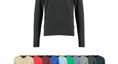 Tommy Hilfiger Herren Woll-Pullover V Neck Strickpulli 59,90€ inkl. Versand!