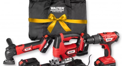 WALTER Akku Werkzeugset 7tlg, Schlagbohrschrauber, Stichsäge, Multifunktionstool – Refurbished für 107,10€ inkl. Versand!