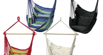 Hängeschaukel Hängematte mit 2 Kissen für 24,99€ inkl. Versand