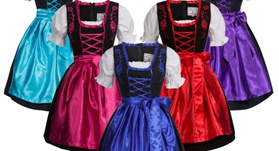 3tlg. Dirndl Set Trachtenkleid schwarz + Bluse + Schürze für 29,90€ inkl. Versand