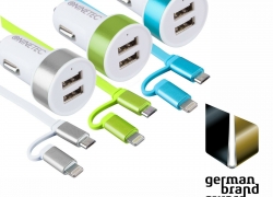 NINETEC 3.1A Dual Auto KFZ Ladegerät 2in1 Lightning & Micro USB Ladekabel für 4,99€ inkl. Versand