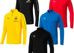 PUMA BVB, FINAL 1/4 Zip Trainingsshirt Fußball Langarm Shirt für 21,49€ inkl. Versand!