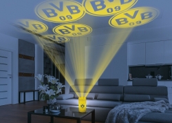BVB Borussia Dortmund LED-Echtwachskerze mit rotierender BVB Logo Projektion für 19,99€ inkl. Versand!