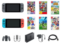 Nintendo Switch Konsole Set Spiele Auswahl Mario Kart Party Wonder Odyssey Zelda – Refurbished ab 174,95€ inkl. Versand!