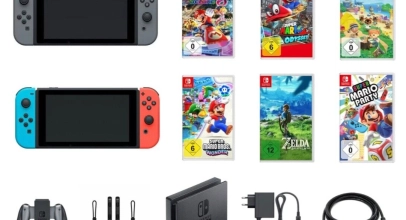 Nintendo Switch Konsole Set Spiele Auswahl Mario Kart Party Wonder Odyssey Zelda – Refurbished ab 174,95€ inkl. Versand!