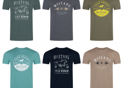 MUSTANG Herren T-Shirt Rundhals Kurzarm Logo Print Baumwolle für 15,95€ inkl. Versand!