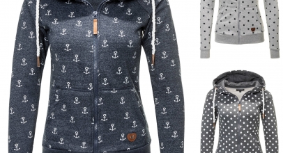 Hachiro Damen Sweatjacke Hoodie Kapuzenpullover für 14,99€ inkl. Versand