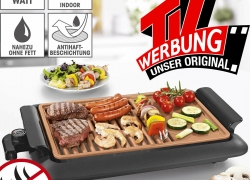 GOURMETmaxx Beef Elektro Grill BBQ Innen & Außen 220°C für 29,99€ inkl. Versand!