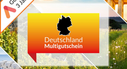 Kurzreise Deutschland Multi Hotelgutschein für 2 Personen 2 Nächte mit Frühstück für 89,98€ inkl. Versand!