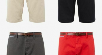 Tom Tailor Herren Chino Shorts Josh Regular Slim mit Gürtel für 19,90€ inkl. Versand!