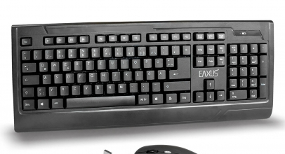 EAXUS Funk Tastatur Maus Set kabellos 10 Meter QWERTZ 1000 DPI LED für 19,99€ inkl. Versand!