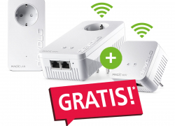 devolo Magic 1200+ WiFi Starter Kit Powerline Adapter Mesh WLAN 1200 Mbit für 67,49€ inkl. Versand!