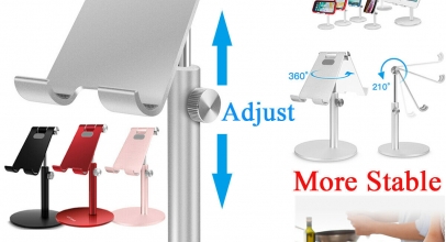 Aluminium verstellbarer Desktop Halter Tisch Ständer Handy/Smartphone/Tablet für 8,41€ inkl. Versand!